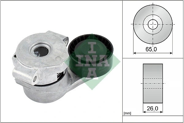 Натяжитель ремня CITROEN JUMPER 2.2HDi (250), FORD TRANSIT 06- 2.2TDCi 534030810 534 0308 10 INA