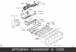 Коллектор выпускной 14004W000P 14004W000P MITSUBISHI