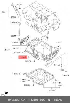 1153306186K шпилька (82f11743bf) 1153306186K MOBIS