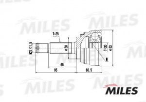 ШРУС наружный MITSUBISHI COLT/LANCER 1.6-1.8 88-92 (GKN 302631) GA20261 GA20261 MILES
