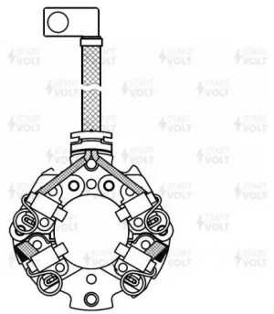 Узел щёточный стартера для а/м Mitsubishi Lancer IX 03-/Colt V 00- 1.3i/1.6i VBS VBS1106 START VOLT