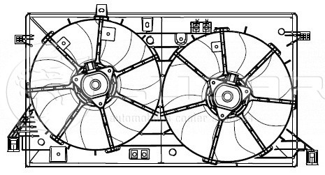 Э/вентиляторы с кожухом (2 вент.) для а/м Mazda 3 (BL) (09-) 1.6i LFK2549 LFK2549 LUZAR
