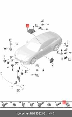 гайка! М6\ VW Polo 11-20/ Tiguan 11> N 015 082 10 VAG