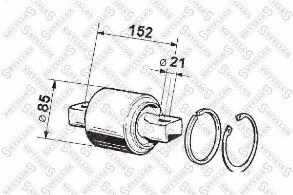 р/к реакт.тяги !(мпр)D85x152xd21 концы \Howo, MB,Volvo,DAF,Iveco 84-12010-SX STELLOX