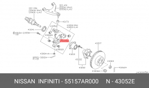 ВТУЛКА РЫЧАГА 55157-AR000 55157-AR000 NISSAN