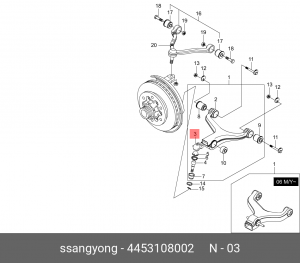 ВКЛАДЫШ ШАРОВОЙ SSANG YONG 4453108002 4453108002 SSANG YONG