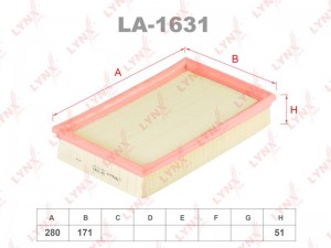 Фильтр воздушный подходит для FORD Focus II 1.8D-2.0D 04 / C-Max 1.8D-2.0D 03-07 LA-1631 LYNXAUTO