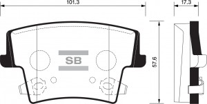 Колодки тормозные CHRYSLER 300C (04-) задние (4шт.) SANGSIN SP1508 SANGSIN