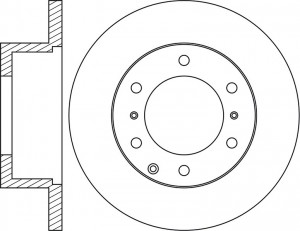 Диск тормозной задний MITSUBISHI PAJERO 90-/SPACE GEAR 95-00 BR23105 BR23105 SB NAGAMOCHI
