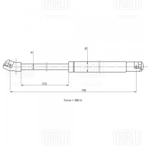 Амортизатор упор для а/м VW Passat B6 05- капота GS1830 GS1830 TRIALLI