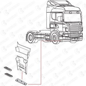 накладка под ступеньку! правая\Scania P/R-Series CP/CR/CT SCR242 COVIND