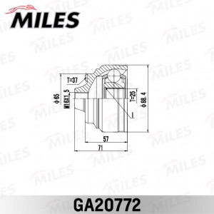 ШРУС наружный BMW 5 (F10)/7 (F01) 07-15 GA20772 GA20772 MILES
