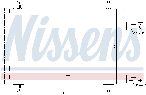 BH7403547=AVA CN5230 [6455CY] !радиатор кондиционера\ Citroen C4, Peugeot 307 1. 94758 NISSENS