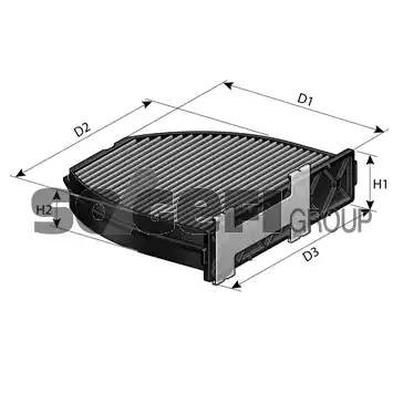 фильтр салона! угольный MB W204/S204 1.8-3.5/2.0CDi/3.2CDi 07> CFA10934 FRAM