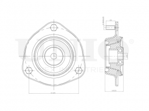 Опора амортизатора передняя RMP-13056 UNIO
