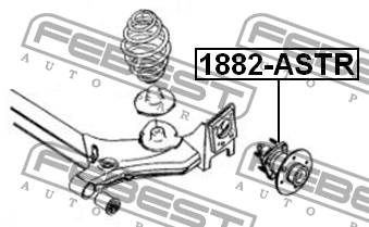 к-кт подшипника ступ. зад.!\ Opel Vectra B/Astra G 96> 1882-ASTR FEBEST