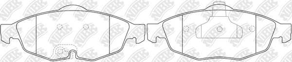 Колодки тормозные CHRYSLER Sebring передние (4шт.) NIBK PN0320 NIBK