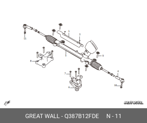 Q387B12FDE ГАЙКА Q387B12FDE GREAT WALL