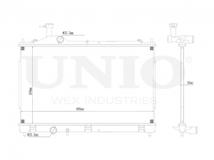 Радиатор охлаждения двигателя RAD-10048 UNIO