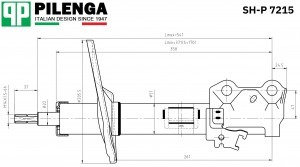 Амортизатор передний правый, газовый TOYOTA RAV 4 III SH-P7215 SHP7215 PILENGA