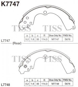 Колодки тормозные барабанные Subaru Impreza 93-,Legacy 1.6-22 89- K7747 K7747 MK KASHIYAMA