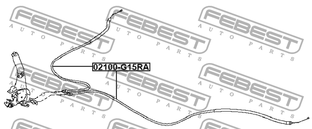 Трос ручного тормоза 02100-G15RA 02100-G15RA FEBEST