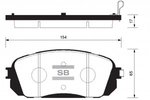 Колодки тормозные KIA Grand Carnival передние (4шт.) SANGSIN SP1191 SANGSIN