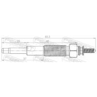 свеча накаливания!Mazda 323/626/MPV, Suzuki Grand Vitara, Ford Ranger 1.6-2.7D 8 05642001 FEBEST