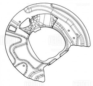 Кожух торм. диска для а/м BMW X5 (E70) (07-)/X5 (F15) (13-) перед. прав. (BDSP 2 BDSP 2523 TRIALLI