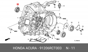 Сальник привода HONDA Accord,Civic,CR-V левого OE 91206RCT003 HONDA