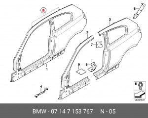 07 14 7 153 767 Болт со звезд.гол.с внутренней резьбой 07 14 7 153 767 BMW