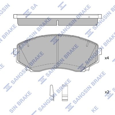 Колодки тормозные MITSUBISHI PAJERO SPORT III 15- SP1527A SP1527A SANGSIN