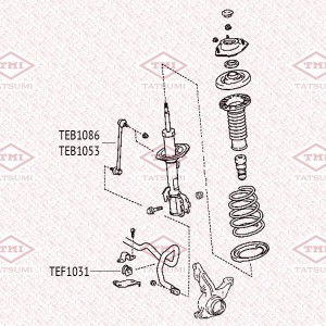 Тяга стабилизатора передняя L/R TOYOTA Avensis/Celica/Corolla 99- TEB1086 TEB1086 TATSUMI