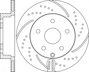 Диск тормозной перфорированный INFINITI EX/G/QX50 06-/NISSAN 350Z 02- RN22001DSE RN22001DSET NIBK