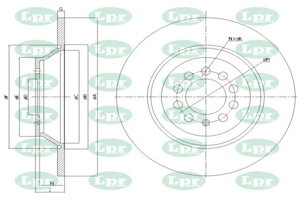 Диск тормозной A1015P A1015P LPR