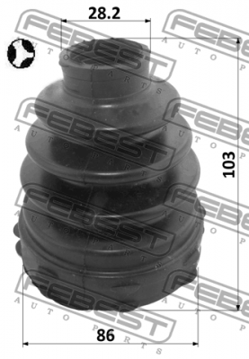 Пыльник ШРУСа внутренний CITROEN JUMPER III/ RELAY III 2006- 2515-BOX3DT 2515-BOX3DT FEBEST