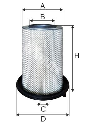 фильтр воздушный ! с крышкой H498 D242/310 d132 \Scania 82/92/111 A571 MFILTER AUTOMOTIVE FILTERS