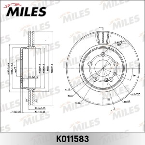 Диск тормозной задний D300мм MERCEDES BENZ W140 400-600 91-99 (TRW DF2596) K0115 K011583 MILES
