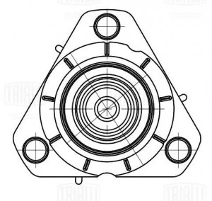 Опора амортизатора Honda Civic VIII (06-) хетчбэк (перед.) (с подшип.) (SA 2350) SA 2350 TRIALLI