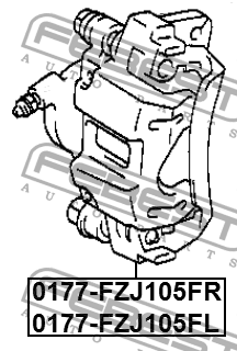 Суппорт передн левый TOYOTA LAND CRUISER 100/PRADO 90 0177-FZJ105FL 0177-FZJ105FL FEBEST