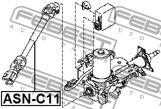 Вар караданный рулевой нижний NISSAN TIIDA C11 2005-2012 ASN-C11 ASN-C11 FEBEST