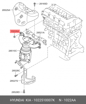 Гайка м14 10225-10007K 1022510007K HYUNDAI KIA