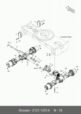 2121-1251A Гайка 2121-1251A DOOSAN
