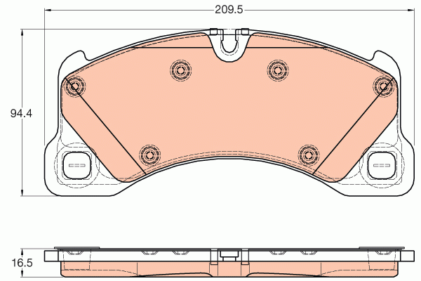 Колодки тормозные VW Touareg (10-) PORSCHE Cayenne,Panamera передние (4шт.) TRW GDB1969 TRW