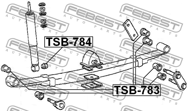 Втулка задн амортизатора TOYOTA DYNA 150/TOYOACE G15 1995-2001 TSB-784 TSB-784 FEBEST