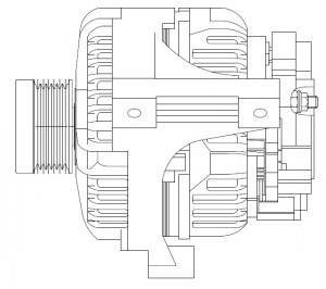 Генератор для а/м Volvo XC90 (02-) 2.5T/S60 (00-) 2.4i 150A (LG 1011) LG 1011 START VOLT
