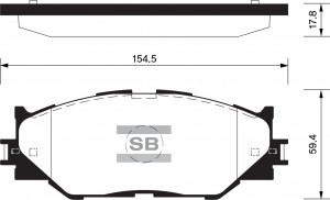 Колодки тормозные дисковые Lexus IS II 2.5/2.2D 05 SP1543 SP1543 SANGSIN