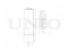 Комплект пыльник и отбойник (2 шт.) DUC-50012 UNIO