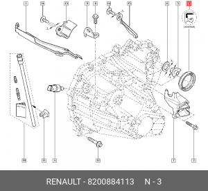 Сальник привода RENAULT Megane 2 8200 884 113 82 00 884 113 RENAULT