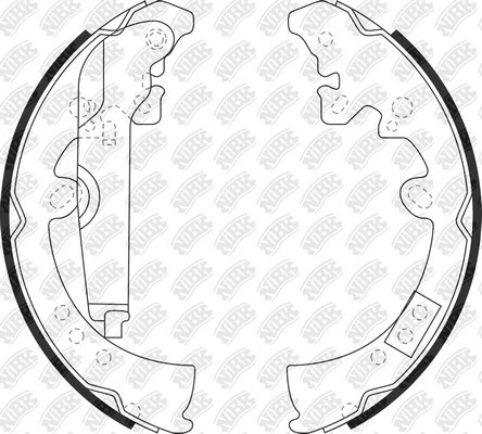 Колодки тормозные барабанные TOYOTA HILUX 2010 FN0620 FN0620 NIBK